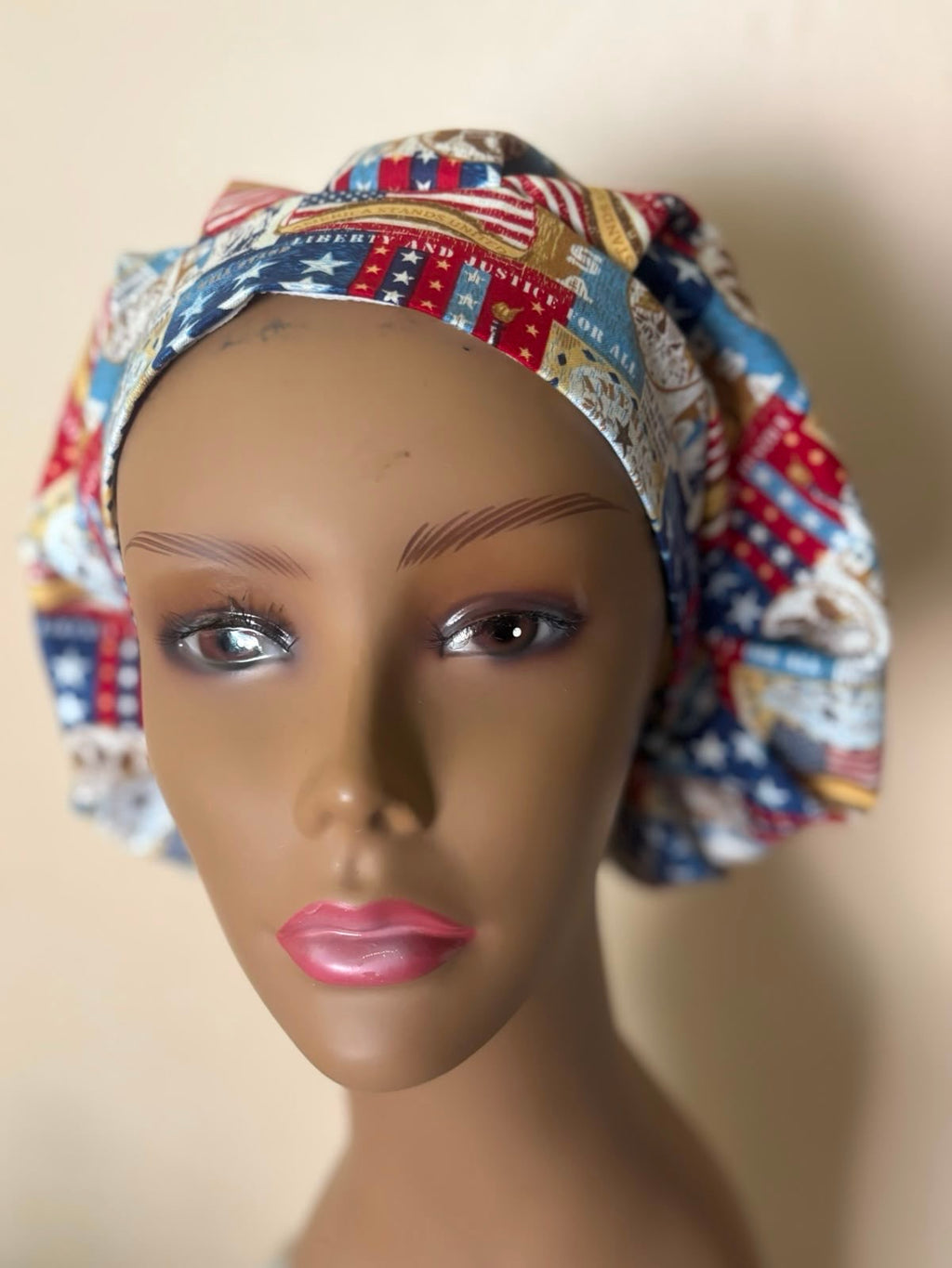 Patriotic Americana Bouffant Scrub Cap