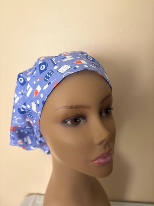 Medical Icons Bouffant Scrub Cap