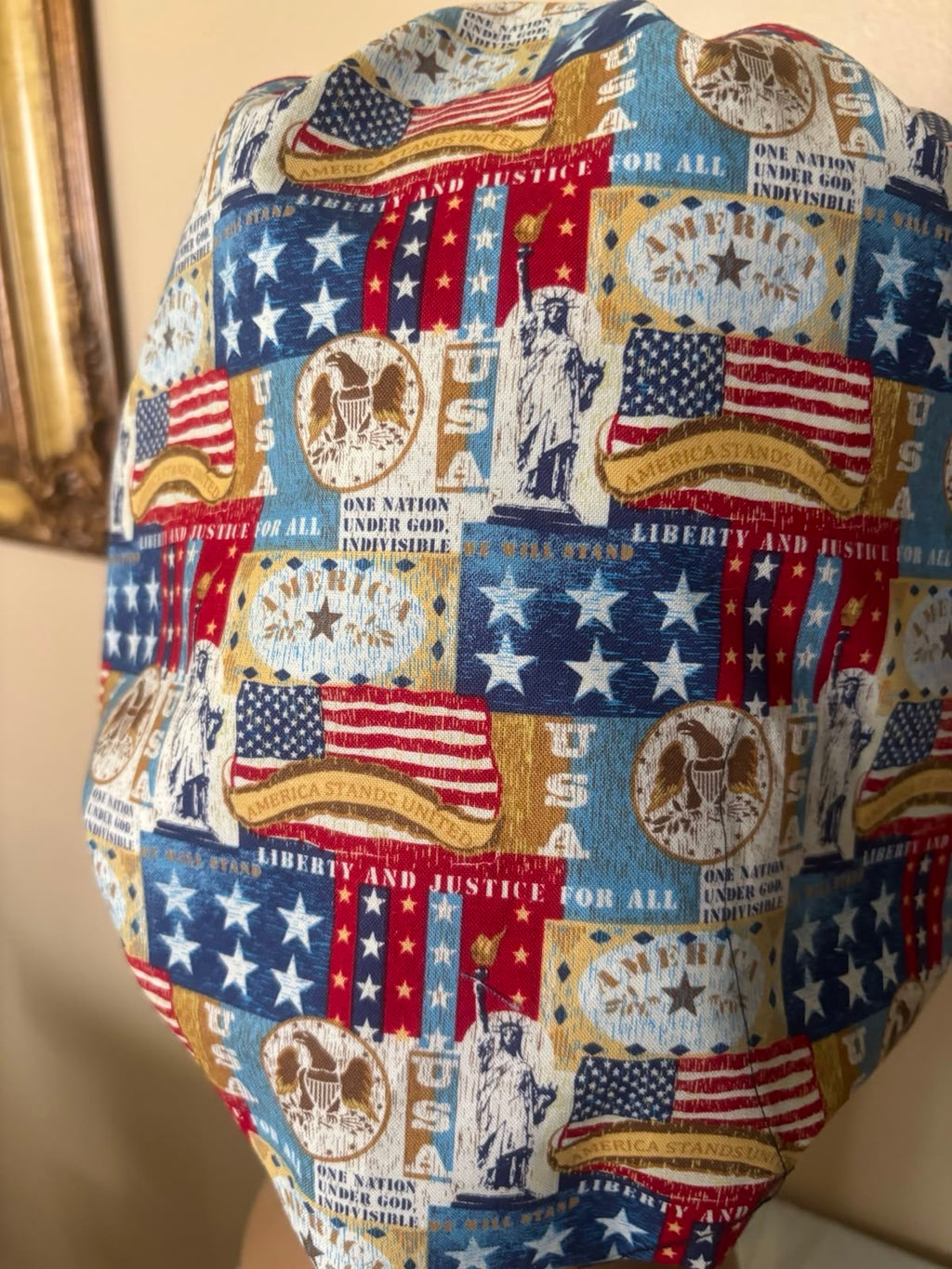 Patriotic Americana Bouffant Scrub Cap