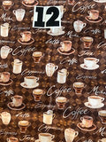 The Coffee cups Fabric #12